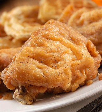 FRIED CHICKEN WITH PECAN HONEY GLAZE