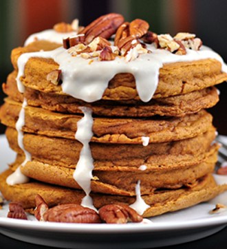 punkin pancakes with Maple creme syrup